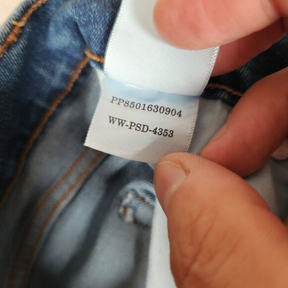 Everlane Vintage Skinny Jeans Womens 25 Regular Blue Button Fly Raw Hem Minimali - Picture 14 of 15